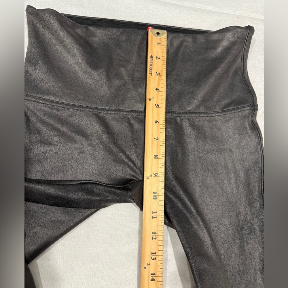 SPANX Women's Shaping Faux Leather Leggings Black Size XL - Picture 7 of 12